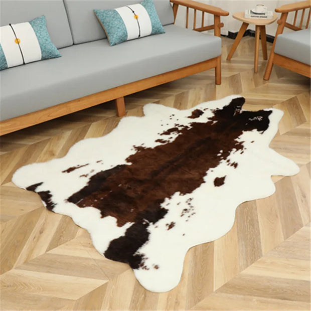Modern Fur Animal Skins Natural Shape Carpets