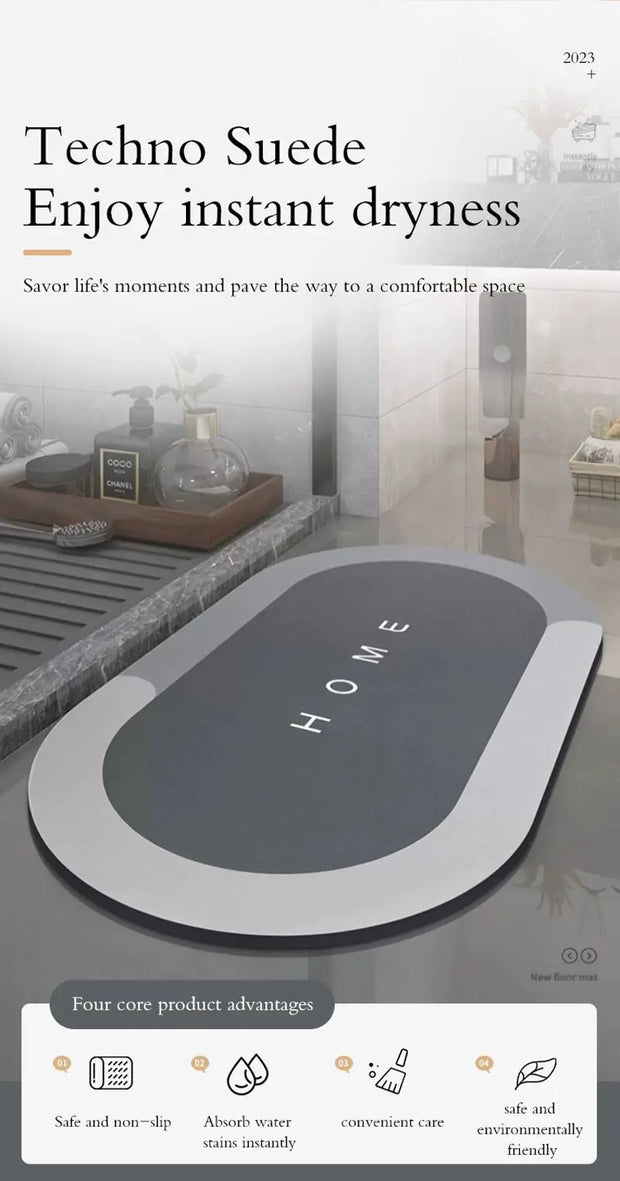 Toilet Rugs Entrance Doormat Washable