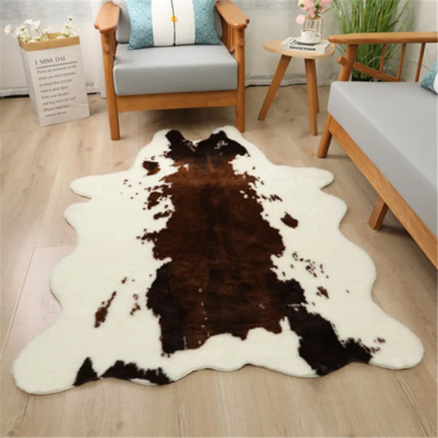 Modern Fur Animal Skins Natural Shape Carpets