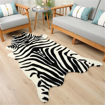 Modern Fur Animal Skins Natural Shape Carpets