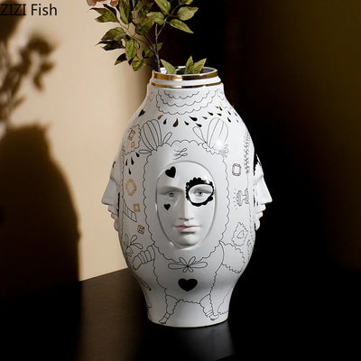 Facial Ceramic Vase