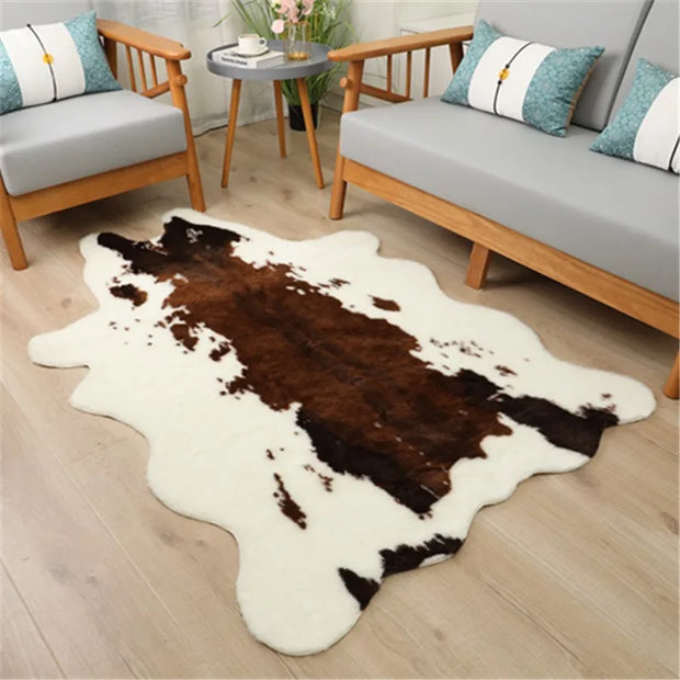 Modern Fur Animal Skins Natural Shape Carpets
