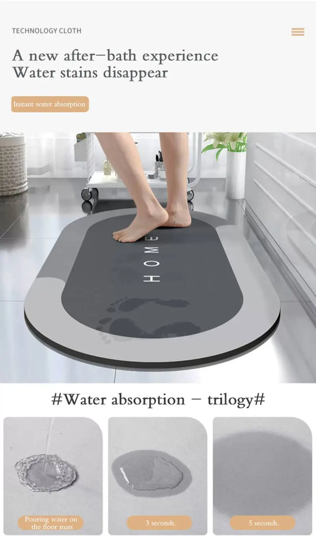 Toilet Rugs Entrance Doormat Washable