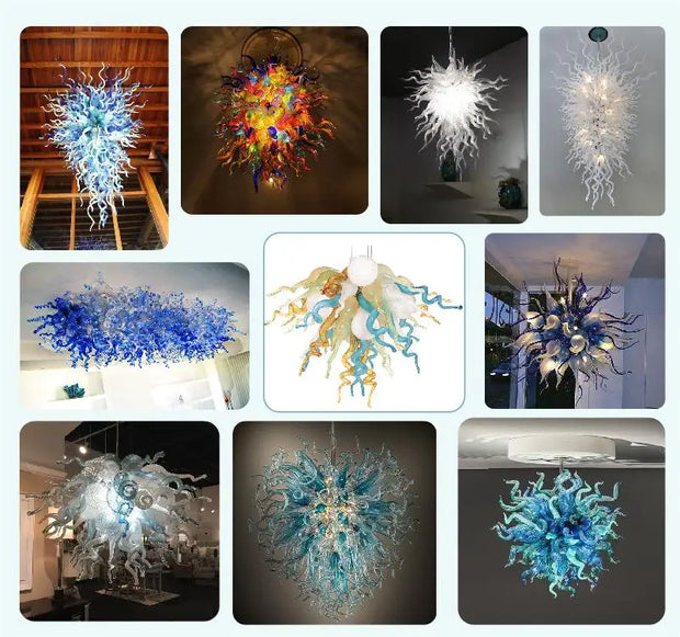 New Design Heart Shape Chandeliers Multicolor