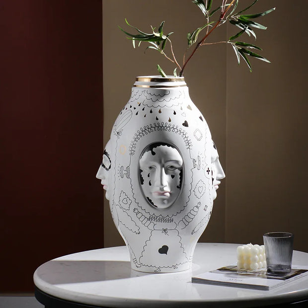 Facial Ceramic Vase