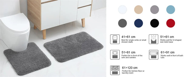 U-Shaped Bathroom Rugs