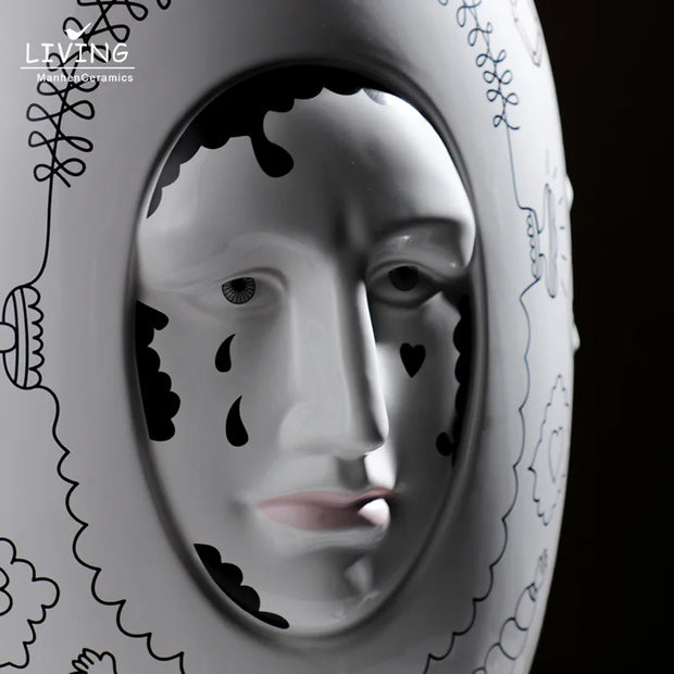 Facial Ceramic Vase