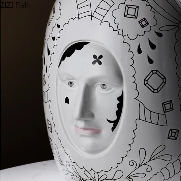 Facial Ceramic Vase