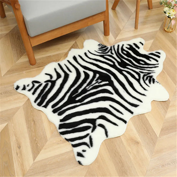 Modern Fur Animal Skins Natural Shape Carpets