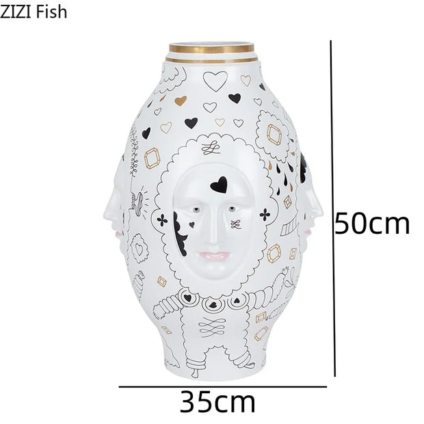 Facial Ceramic Vase